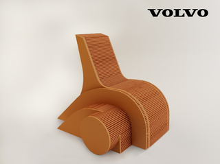 Illustration for article titled Sustainable Cardboard Chair Design Inspired By Volvo C30 Taillight